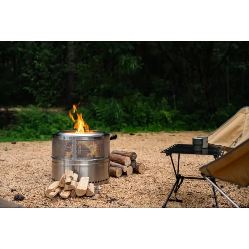 10\" Bonfire Grill Fire Pit Stand with Smokeless Accessory Kit BBQ Grills Cooking Grate