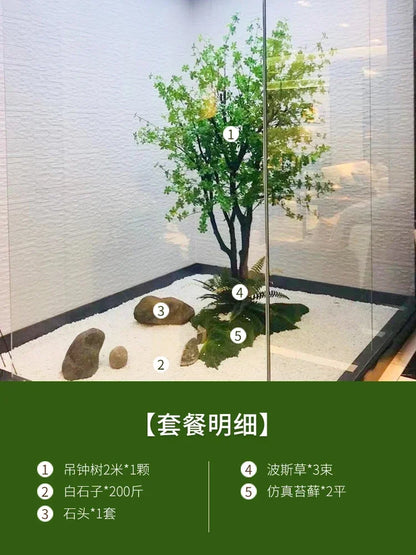 Artificial Bell Tree Show Window Decoration Drunk Wood Green Plant Landscape Indoor and Outdoor Ornaments
