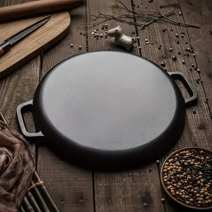 2026 Hot Sale Multifunctional Cast Iron Frying Pan Non-Stick Skillet Round Griddle Kitchen Cookware for Stove & Outdoor Cooking