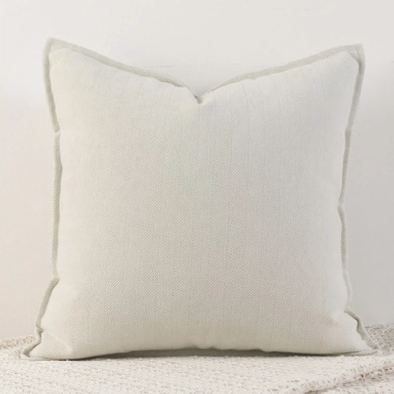 Cozy Solid Chenille Throw Pillow Covers - Nordic Design, 45x45/50x50/60x60/65x65cm, Ideal for Living Room & Bedroom Decor
