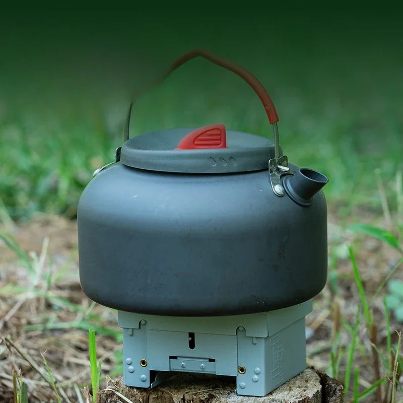 1 Mini Cooker Burner Portable Camping Equipment Windproof Folding Alcohol Card Stove Cookware Grill Picnic EDC Outdoor Mini Tool