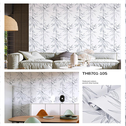 Bamboo wallpaper modern geometric contact paper black stripes detachable self-adhesive wallpaper wall covering home decoration