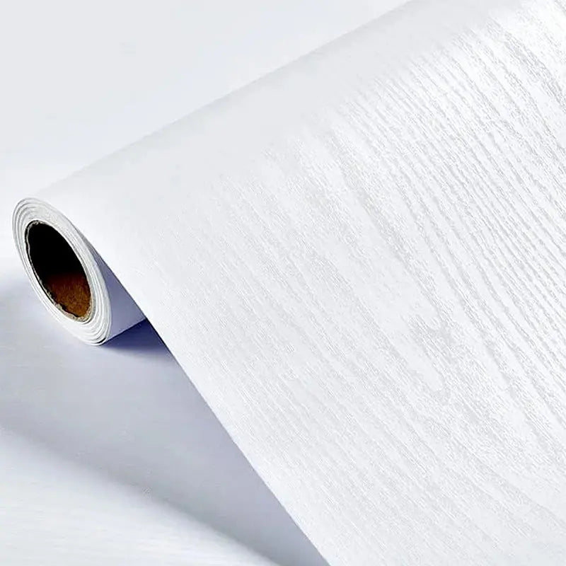 Wallpapers Home Decor Bedroom Waterproof Wall Stickers 45cm White Wood Grain Suitable For Living Room Wallpaper Self Adhesive