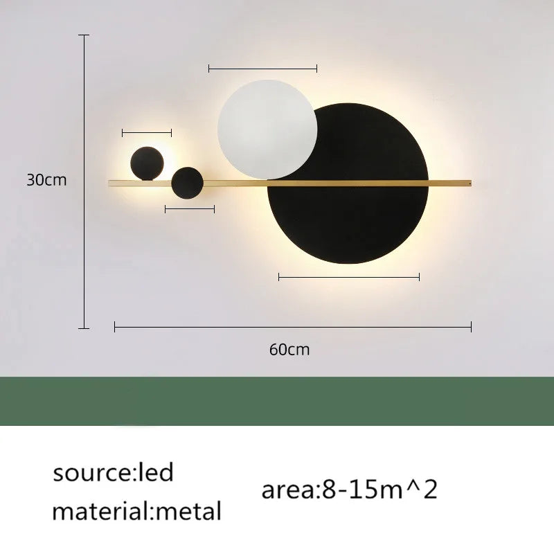 Living room wall lamp decoration light luxury circular sofa background  atmosphere lighting simple modern Nordic bedroom lamp