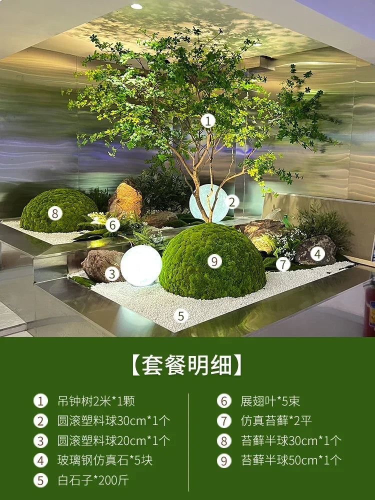 Artificial Bell Tree Show Window Decoration Drunk Wood Green Plant Landscape Indoor and Outdoor Ornaments