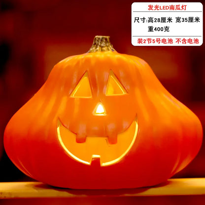 Halloween Glowing Pumpkin Decor LED Triple Layer Light Up Pumpkin Decor Battery Powered Festival Theme Home Party Decorations