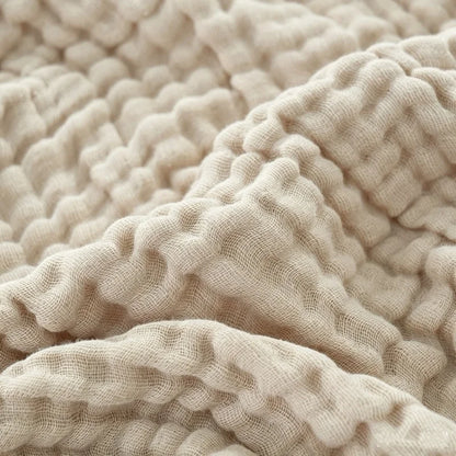 Muslin Cotton Blanket 6 Layers Gauze Wrinkled Throw Blanket Breathable Home Bed Soft Cover Summer Air Condition Blanket 200*230