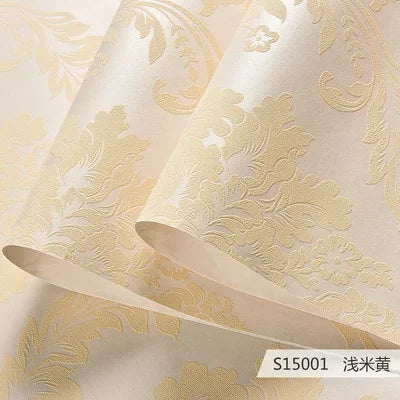 European Style Non-woven Wallpaper Bedroom Living Room Sofa TV Background Wall 3D Embossed Wallpaper