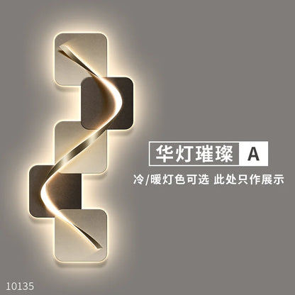 Light luxury entrance hall decoration painting, LED lights, Italian minimalist living room, high-end mural in the corridor