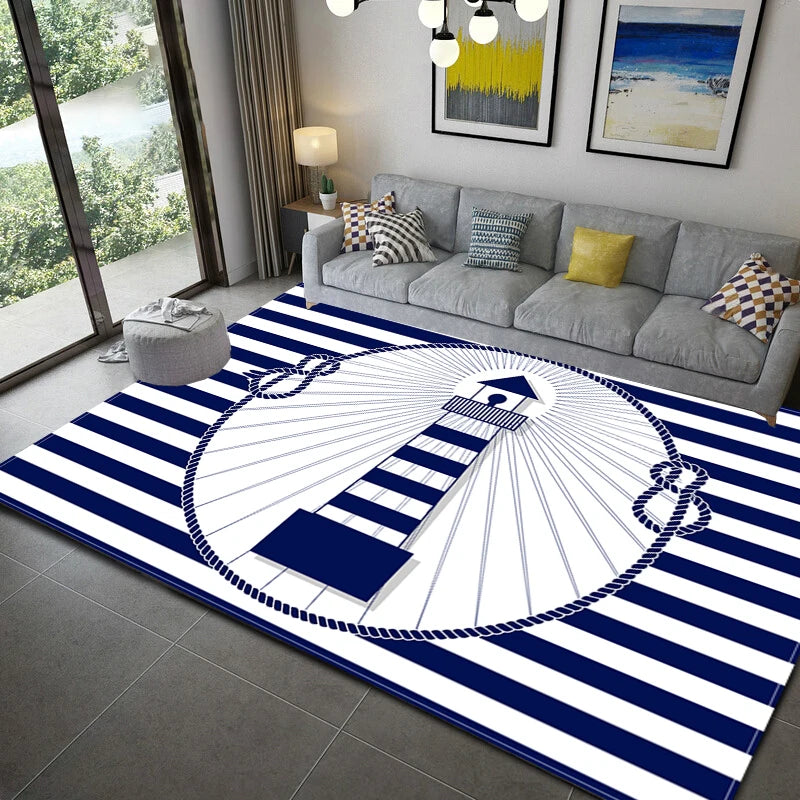 Nautical style rugs kids mats bedroom kitchen     living    bath