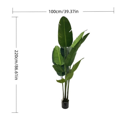 Live Natural Artificial Bird of Paradise Plant Bonsai Banana Tree Fake Leaf Trunk Indoor Outdoor Hotels Decor Greenery