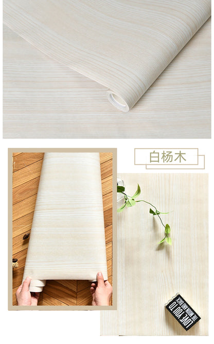Wood Pattern DIY Self Adhesvie Waterproof Wallpaper Vinyl Wall Stickers Film for Furniture Renovation Stickers Home Stick Decors