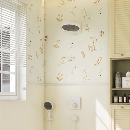 44×300cm Peel And Stick Wallpaper Watercolor Cat Floral Self Adhesive Removable Waterproof Contact Paper For Bedroom Rental Home