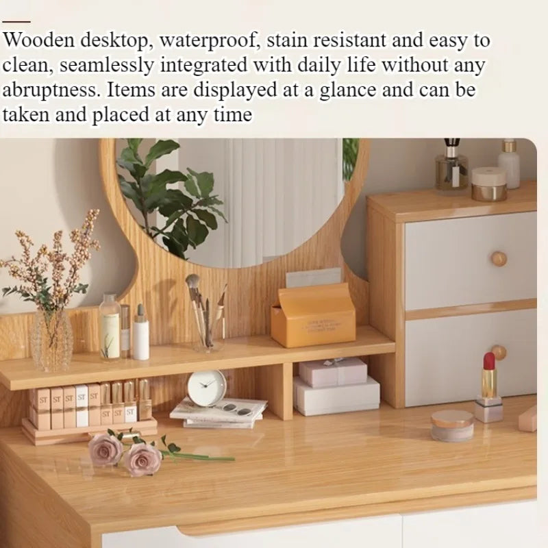 Dresser girl bedroom Internet celebrity dressing table small apartment bedroom modern light luxury storage cabinet integrated