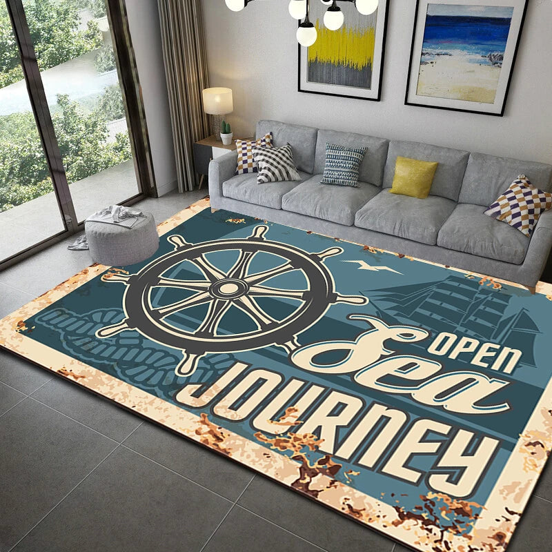 Nautical style rugs kids mats bedroom kitchen     living    bath