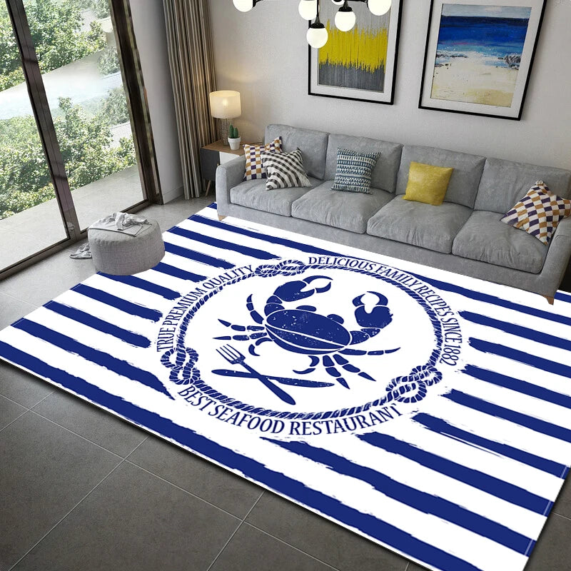 Nautical style rugs kids mats bedroom kitchen     living    bath