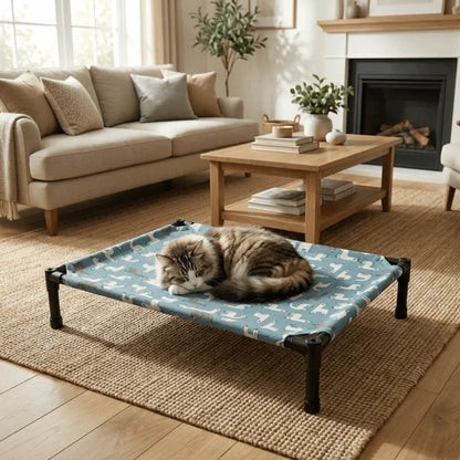 Pet Furniture Non-Slip Dog Marching Bed Moisture Proof Removable Elevated Pet Bed Breathable Washable Cat Sofa Bed Camping