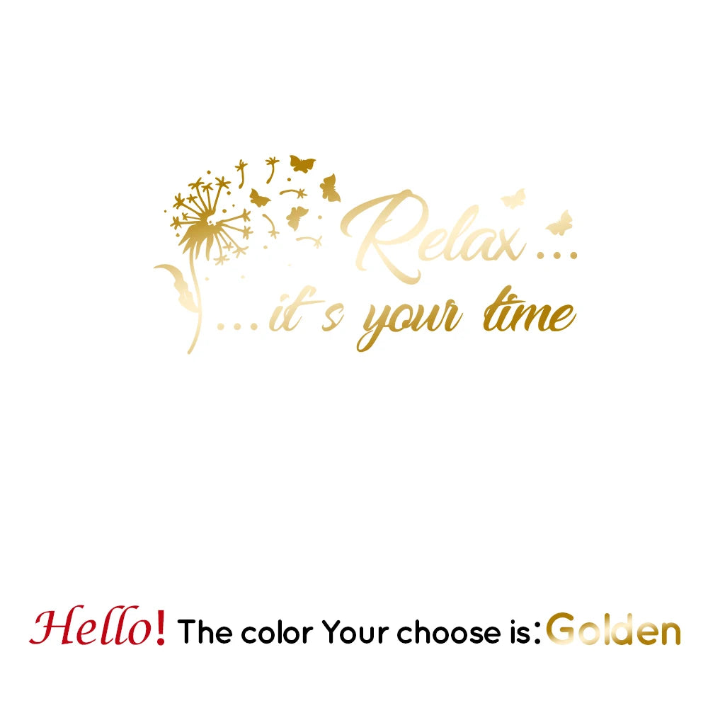 Relax It's Your Time Wall Sticker Decals Home Decor For Hallway Wall Stickers Waterproof Wallpaper