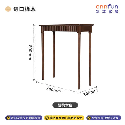 Wood Rectangular Console Table Modern Rustic Minimalist Trendy Console Table Hallway Narrow Console Meuble Wabi Sabi Furniture