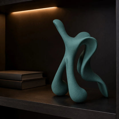 Abstract Flowing Form Resin Figurine Modern Minimalist Living Room Home Accent Decor