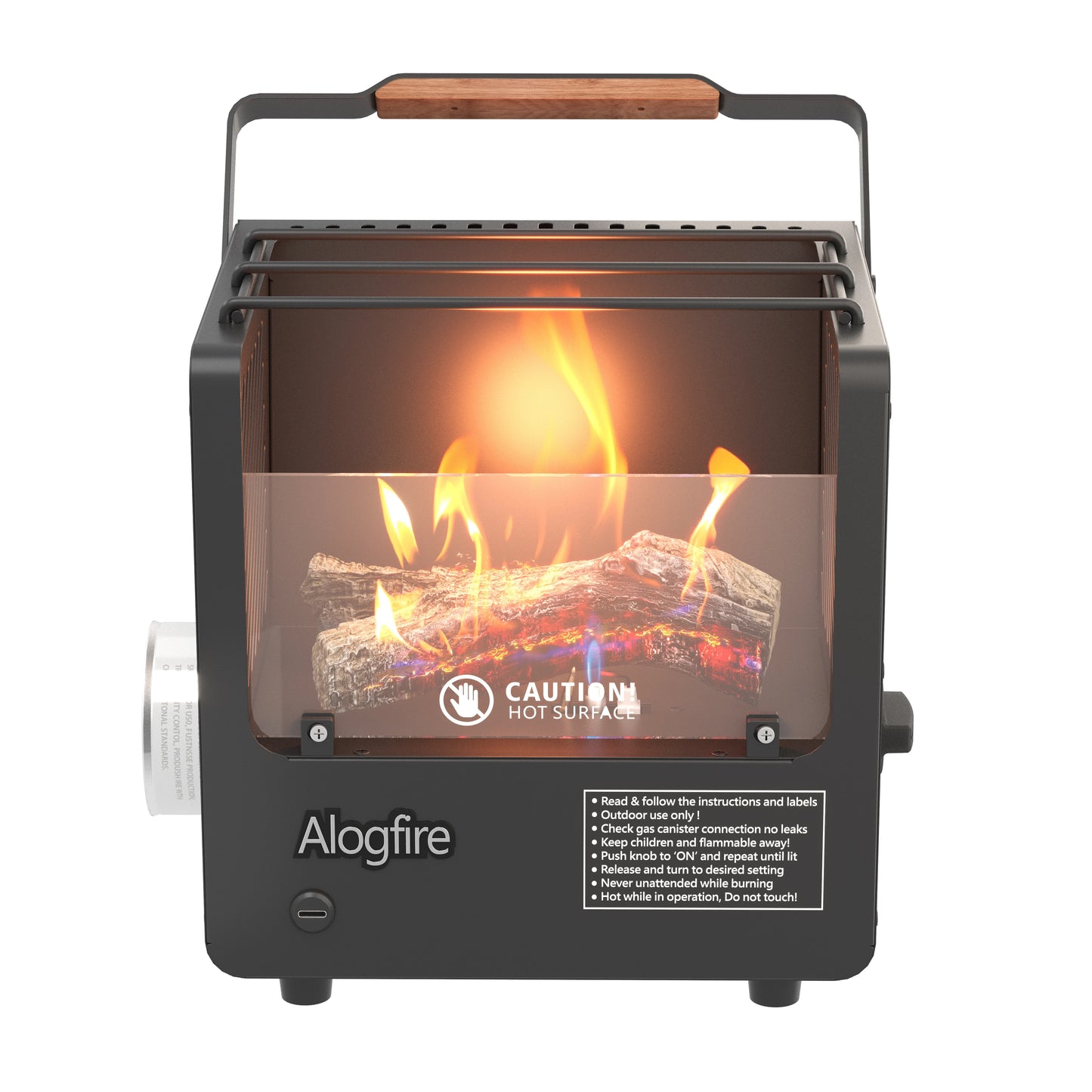 3 in 1 Alogfire Real Flame Camping Heater, Stove and Fire pit/Portable Outdoor Gas Fireplace/Smokeless/Safety Protection