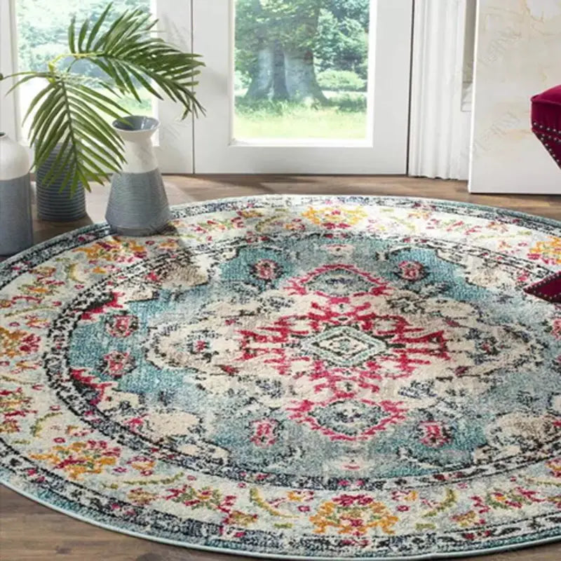 Vintage Round Carpet Rugs and Carpets for Home Living Room Decor Lounge Area Rug Large Persian Luxury Decoration Bedroom Mat