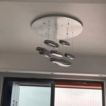Italian Minimalist Design Living Room Hanging Water Drop Lamp Modern Creative Bedroom Decoration Exhibition Hall Chandelier