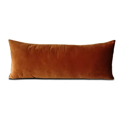 Rectangular Decorative Throw Pillow Cover 30*70cm/35*90cm Solid Color  Velvet Waist Pillowcase Bedside Cushion Cover of Bedroom