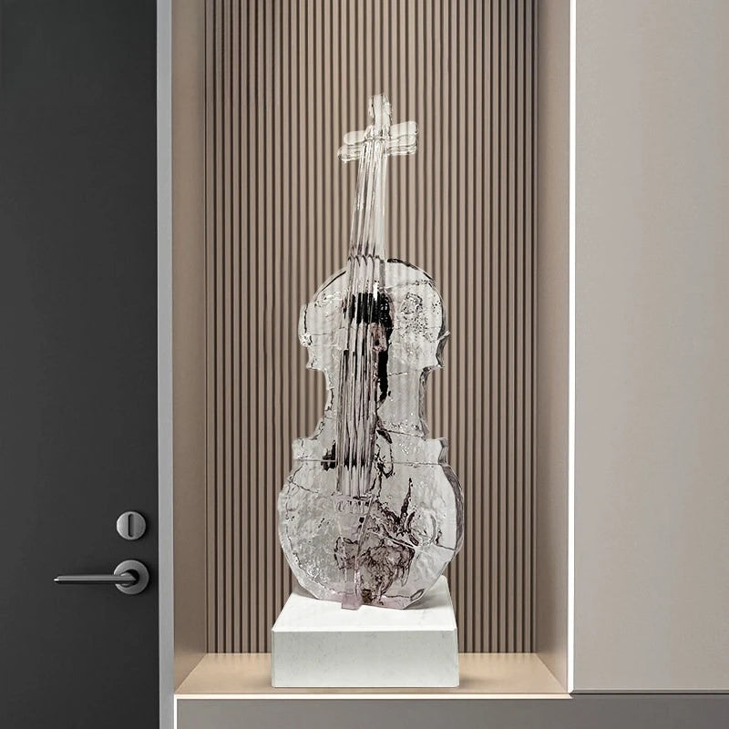 Simple Violin Art Sculpture Floor-to-Ceiling Ornament Light Luxury High End Statue Living Room Home Decoration Gift home decor