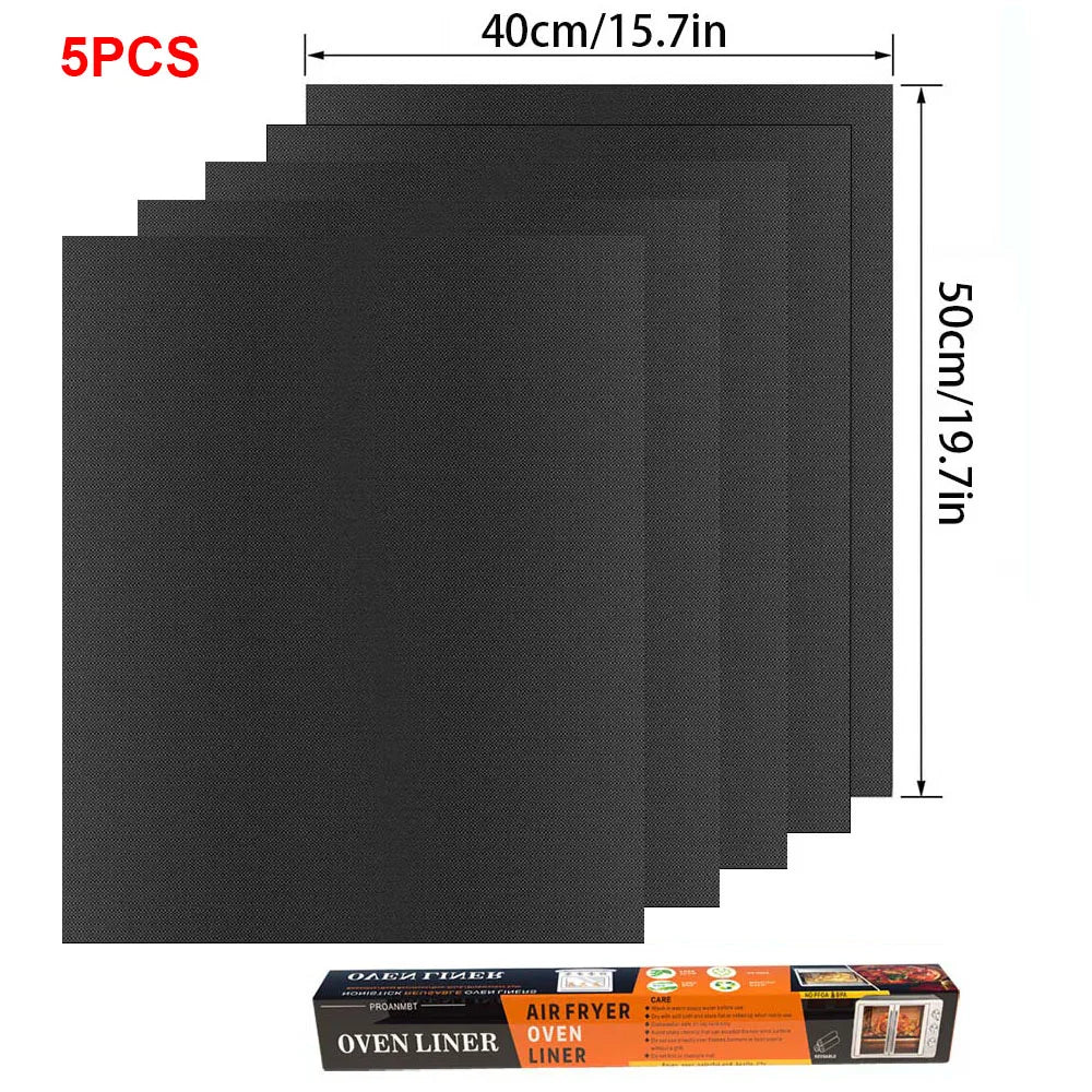BBQ Mats Oven Bottom Liners Reusable Non-stick Baking Mats Outdoor Party Protective Mats Kitchen Tools Heat Resistant Grill Mats