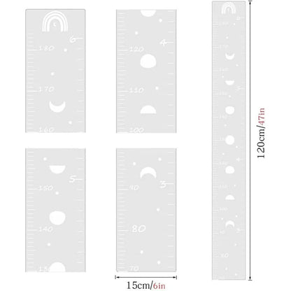 Children's Wall Growth Chart Wall Mirror Growth Chart Ruler Height Measurement Wall Sticker Wallpaper Children's Room Decoration