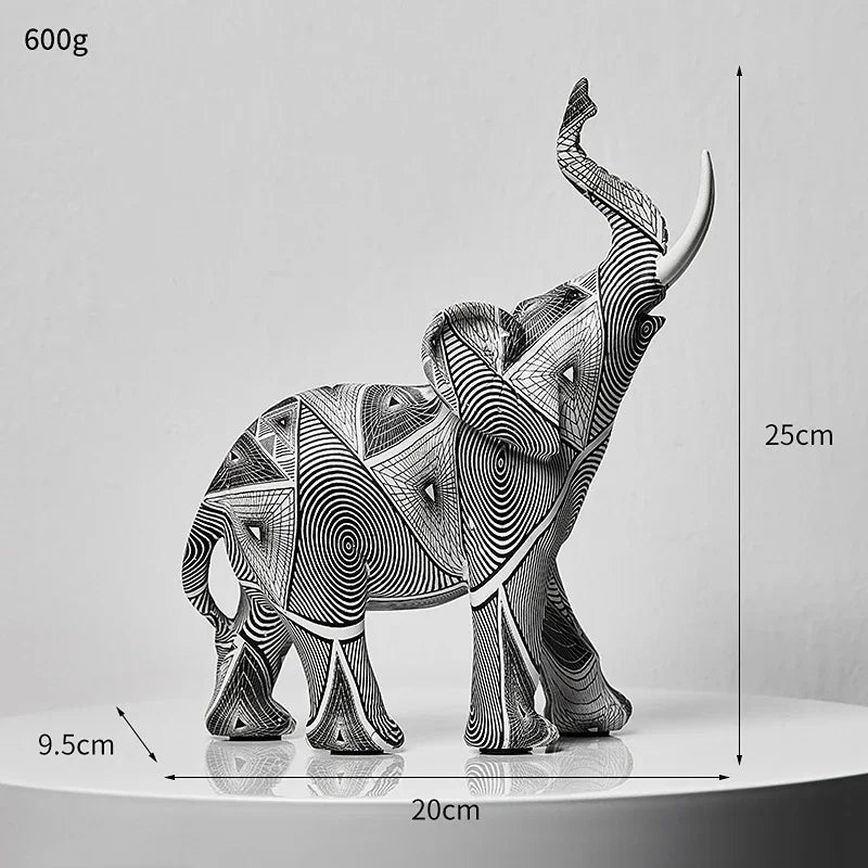 Modern Simple Art Dazzling Elephant Ornaments Creative Crafts Living Room Entrance Desk Resin Decorative Ornaments