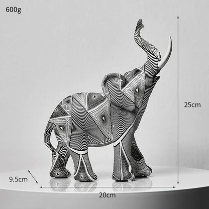 Modern Simple Art Dazzling Elephant Ornaments Creative Crafts Living Room Entrance Desk Resin Decorative Ornaments