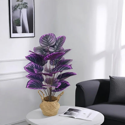 2-Piece Set Of Artificial Violet Plants, 29.52 Inches Tall, 18 Leaves, High-Quality Indoor/Outdoor Decoration, Perfect For