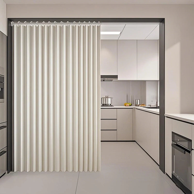 Room Divider Curtain for Balcony and Kitchen, Soft Privacy Partition Panel with Elegant Drape and Modern Home Decor