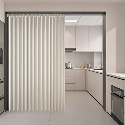 Room Divider Curtain for Balcony and Kitchen, Soft Privacy Partition Panel with Elegant Drape and Modern Home Decor