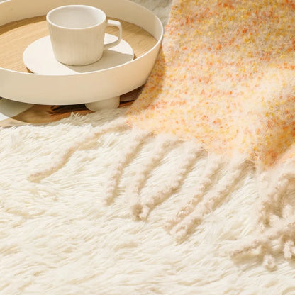 Ins Colorful Sofa Blanket with Tassels 130X190Cm Multifunctional Shawl Blankets for Office Soft Bed End Towel of Homestay Hotel