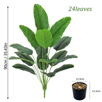 24 Leaves Areca Palm Artificial Plants Trees in Pot Plastic Green Fake Plant Tree Bonsai for Room Home Indoor Outdoor Decoration