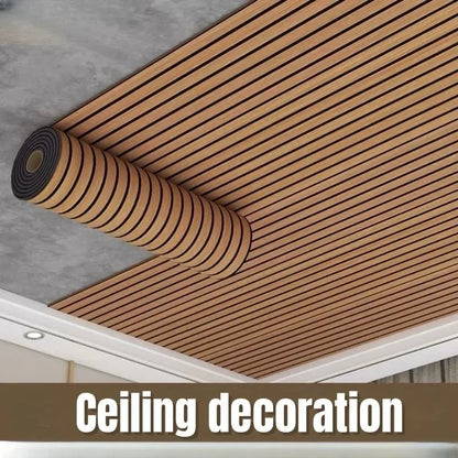 3D Wall Sticker Panel Self-Adhesive Wood Grain Wallpaper Home Decor Peel and Stick Easy To DIY Suitable for Ceiling Living Room