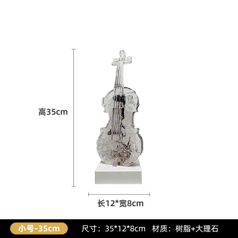 Simple Violin Art Sculpture Floor-to-Ceiling Ornament Light Luxury High End Statue Living Room Home Decoration Gift home decor