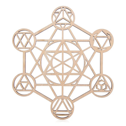 Wooden Wall Sign Flower of Life Shape Laser Cut Wood Wall Art Home Decor Handmade Coasters Craft Making Sacred Geometry Ornament