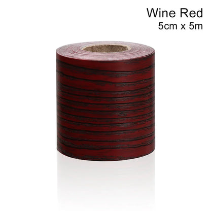 Self-adhesive PVC Waterproof Wood Waist Line Wallpaper Skirting Line Wall Border Stickers Home Decor