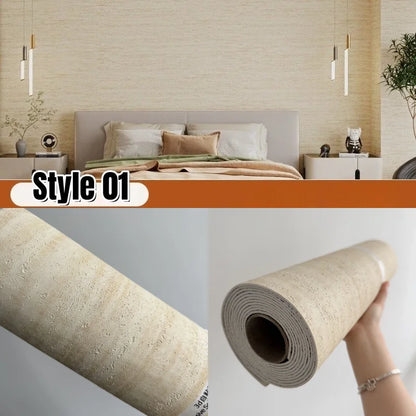 Soft Imitate Roman Travertine Slate Wallpapers 3D Textured Thickening Wall Panel Scalable Flexible Self-adhesive  Wall Stickers