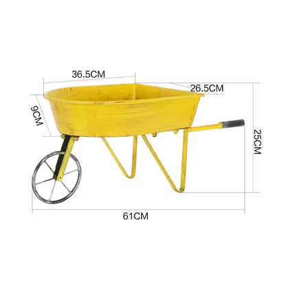 American Style Rural Flower Stand Outdoor Garden Rack for Plants Wrought Iron Do Old Decoration Shelf Creative Cart Plant Stand