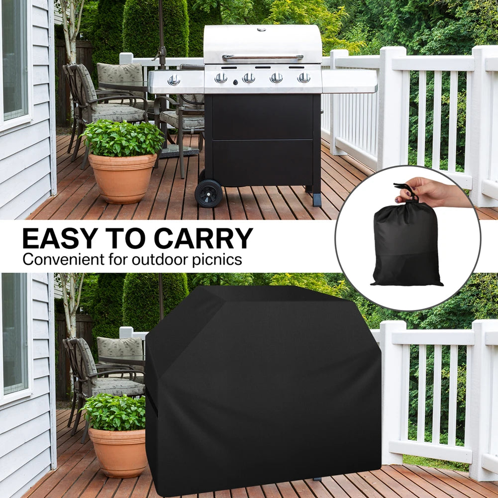 Waterproof Grill BBQ Cover Heavy Duty Barbecue Cover Weather UV & Fade Resistant with Adjustable Straps Gas Grill Cover