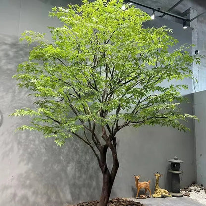Green Artificial Maple Tree Simulation Plants Japanese Indoor Outdoor