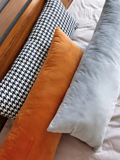 Rectangular Decorative Throw Pillow Cover 30*70cm/35*90cm Solid Color  Velvet Waist Pillowcase Bedside Cushion Cover of Bedroom