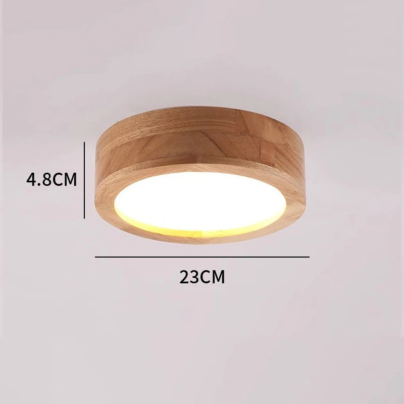 Nordic Living Room Ceiling Lamps Solid Wood Corridor  LED Lamp apanese style  Entrance Balcony Bedroom Headboard Ceiling Lights