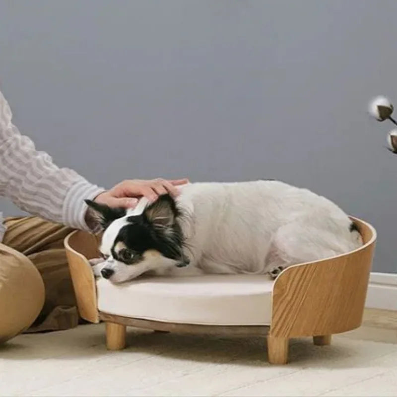 Wooden Pet Beds Mats and Furniture Indoor Cat House Soft Luxury Skidproof Cats Bed Sofa Comfortbale Cat Supplies Products