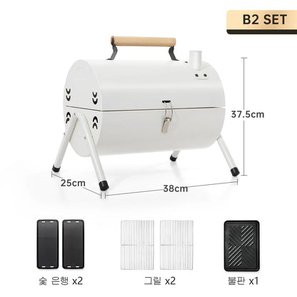 BISINNA Outdoor Multifunctional Portable Barbeque Stove Camping BBQ Charcoal Grill With Dual Side Camping Supplies